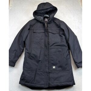 Berne Women's Icecap Insulated Parka Black Waterproof Work Coat M